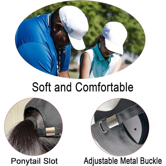 2 Packs White+white Baseball Cap Golf Dad Hat For Men And Women main image 6